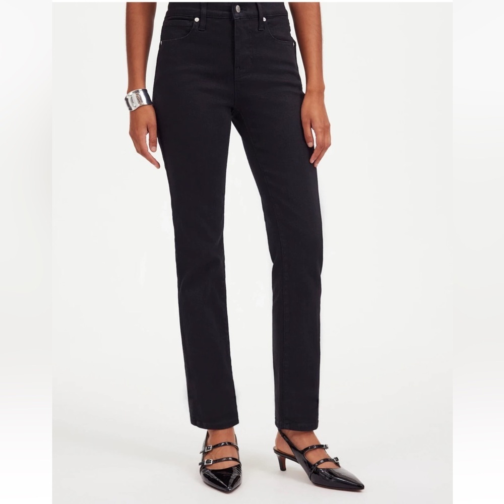 Madewell | Mid-Rise Stovepipe Jeans Womens 23 Rinsed Black Denim